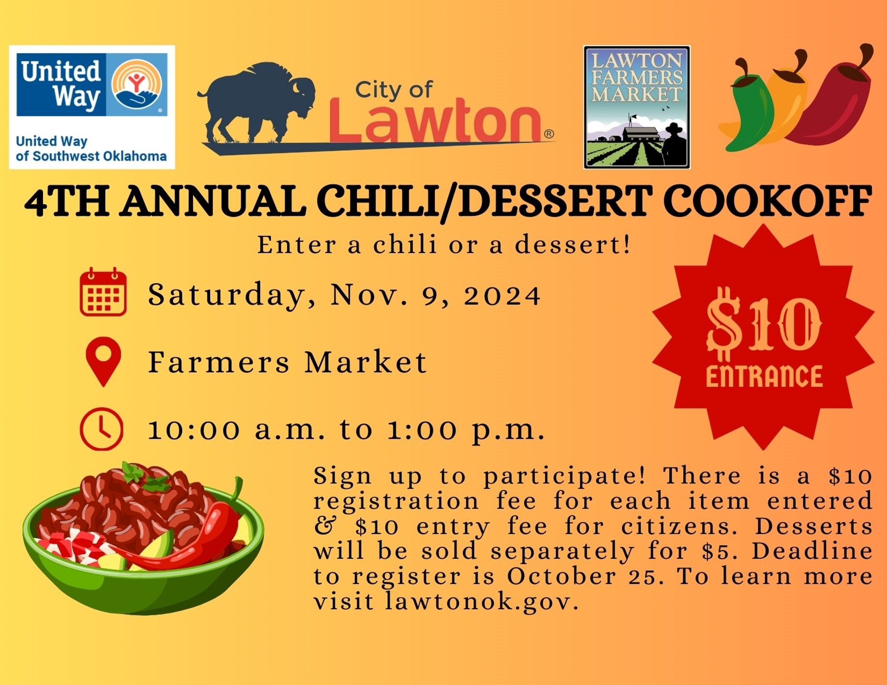 City of Lawton's 4th Annual Chili/Dessert Cookoff